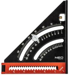 NEO Echer tamplar/dulgher, cu rigla pliabila, aluminiu, triunghiular, 185x317 mm, NEO (72-105) - edanco