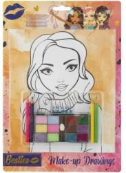 Grafix Carte de colorat Make-up Drawings Besties Grafix GR140011 (GR140011_Initiala)