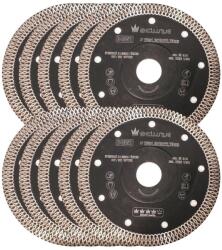 RICHMANN Disc diamantat turbo subtire, ceramica, taiere umeda si uscata, set 10 buc, 125 mm/22.23 mm, Richmann Exclusive (C4851P10) - edanco Disc de taiere