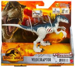 Mattel Jurassic World Extreme Damage Dinozaur Velociraptor (MTGWN13_GWN14) - edanco Figurina