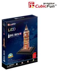 CubicFun Jucarie Puzzle 3D Led Big Ben, 28 Piese