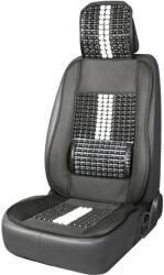 AMiO Husa scaun auto cu bile de masaj, suport lombar si tetiera, dimensiuni 131 x 46 cm, culoare Neagra - edanco