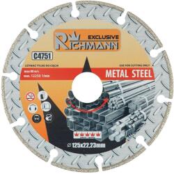 RICHMANN Disc diamantat segmentat, metal, taiere uscata, 125x1.4 mm, Richmann Exclusive (C4751) - edanco