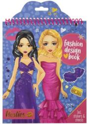Grafix Carte de colorat Fashion Design Book cu autocolante si sabloane incluse Besties Grafix GR140007 (GR140007_Mov)