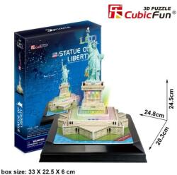 CubicFun Jucarie Puzzle 3D Led Statuia Libertatii, 37 Piese Puzzle