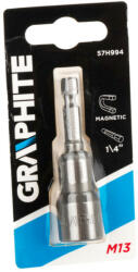 GRAPHITE Tubulară Cu Magnet M13 65mm 1/4" Grafit Set capete bit, chei tubulare