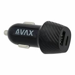 Avax CC302B Carly Autós töltő, USB+Type C (AVAX CC302B)