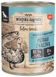 Wiejska Zagroda Hrana umeda pentru caine senior, cu pastrav si rata 800 g