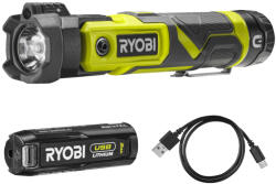 RYOBI USB LITHIUM RLP4-120G 4v akkumulátoros lámpa lézerrel akkumulátorral és USB C kábellel (5133006131)