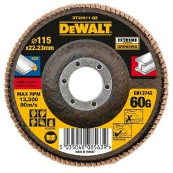 DeWalt Disc lamelar pentru inox/metal EXTREME, 115x22.23mm, P60, DeWALT (DT30611-QZ) - bricolaj-mag