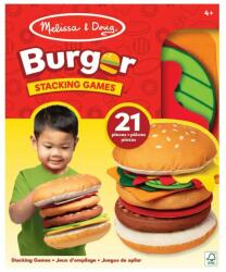 Melissa & Doug Joc educativ de stivuire si potrivire Burgerul gigant (MD32402) - babyneeds Bucatarie copii