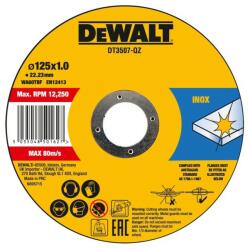 DEWALT Disc debitare inox, 125x22.23x1mm, DeWALT (DT3507-QZ) - bricolaj-mag Disc de taiere