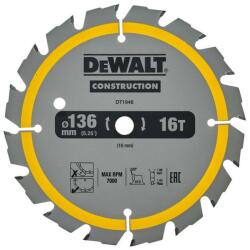 DEWALT Disc Construction pentru fierastrau circular 136x10x1.65mm, DeWALT (DT1946-QZ) - bricolaj-mag Disc de taiere
