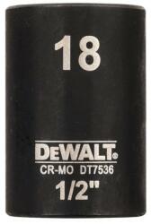 DEWALT Cap cheie tubulara de impact 1/2", 18mm, DeWALT (DT7536-QZ)