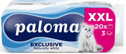 Paloma Exclusive White XXL (fehér) 3 rétegű toalettpapír 20 tekercs