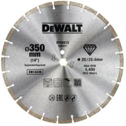 DEWALT Disc diamantat segmentat pentru beton si piatra, 350mmx25.4/20mm, DeWALT (DT40213-QZ) - bricolaj-mag
