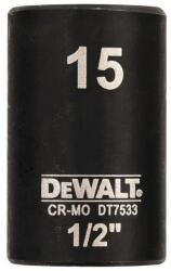 DEWALT Cap cheie tubulara de impact 1/2", 15mm, DeWALT (DT7533-QZ) - bricolaj-mag