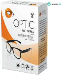 Wet Wipe Softy Optic nedves tisztítókendő szemüvegre, kijelzőre 10 db-os (SNTOP10)