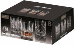 Bohemia Royal Crystal pohár 6 db 350 ml Bohemia whisky, különböző dekorok keveréke