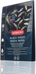 Derwent Bloc de desen Professional, A4, 12 coli, 300 gsm, pentru schite, desen si pictura, hartie neagra, Derwent 2306018