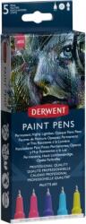 Derwent Liner Professional, 0.5 mm, pentru suprafete multiple, 5 buc/set, culori mate, varianta 3, Derwent 2305520