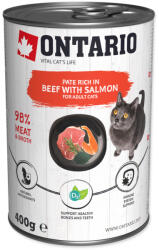 ONTARIO Konzerv Beef With Salmon Flavoured With Spirulina, 400g