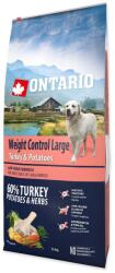 ONTARIO Dog Large Weight Control Turkey And Potatoes And Herbs (12kg)