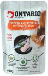 ONTARIO Cat Alutasak Chicken And Codfish In Broth 80g