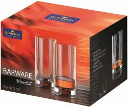 Bohemia Royal Crystal Long Drink pohár 6 db 470 ml Barware waterfall