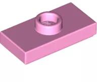 LEGO® 15573c104 - LEGO világos pink lap 1 x 2 méretű 1 bütyökkel - jumper, az alján bütyök aljzattal (15573c104)