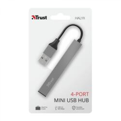 Trust HUB USB Trust Halyx Aluminium 4-Port USB Hub 23786 (timbru verde 0.8 lei) (23786)