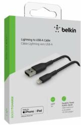 Belkin BOOST CHARGE Cablu USB-A la Lightning, împletitură - 1M - negru (CAA002bt1MBK)