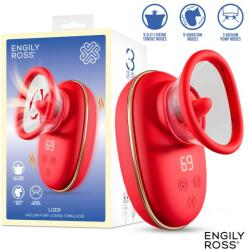Engily Ross Lizer Vacuum Pump Licking Stimulator with Vibrations Red Vibrator