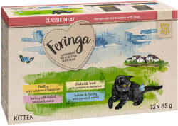 Feringa Feringa Pachet economic Classic Meat Menü Kitten Pliculețe 24 x 85 g - mixt 2: Pasăre, Curcan & iepure, Pui și păstrăv, Somon