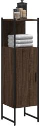 vidaXL barna tölgyszínű szerelt fa fürdőszobaszekrény 33x33x120, 5 cm (842470) - vidaxl