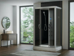  Hidromasszázs zuhanykabin elektronikával szögletes 120x80x222cm (22.8707/6)