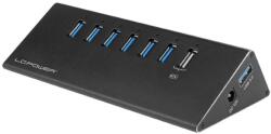 LC-Power USB LC Power LC-HUB-ALU-2B-7 - 7portos külső hub (LC-HUB-2B-7) (LC-HUB-2B-7)