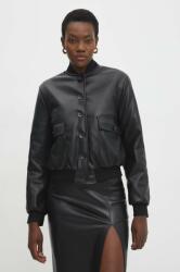 Answear Lab geaca femei, culoarea negru, de tranzitie, oversize BBYH-KPD00A_99X