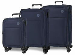  Jada Toys MOVOM Atlanta Azul, luxus textil utazótáska készlet, 77cm/66cm/55cm, 5318422