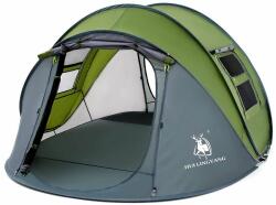  4 személyes pop-up sátor, 280x200x130cm - zöld/szürke