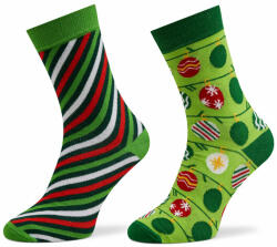 Rainbow Socks Set de 2 perechi de șosete lungi de damă Rainbow Socks Xmas Balls Colorat