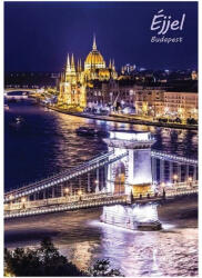  Spirálfüzet A4 160lap Vonalas Regiszteres, Silverball Bp éjjel (3113234) - cartridge