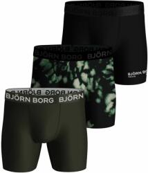 Björn Borg Boxeri sport bărbați "Björn Borg Performance Boxer 3P - black/green/print