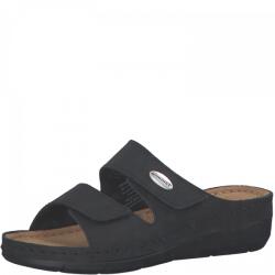 Tamaris Papuci dama, piele naturala nabuc, 27510/28 001 BLACK - 38 EU