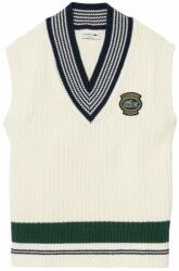 Lacoste Férfi tenisz mellény Lacoste Heavy Knit Badge Tennis Sweater - white/navy blue/green