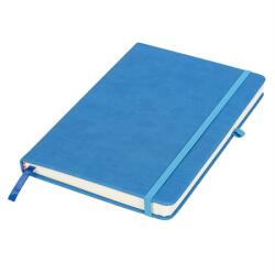  Jegyzetfüzet A/5 128 vonalas lap, kék szín, gumipánttal + tolltartó gumigyűrű, könyvjelzővel