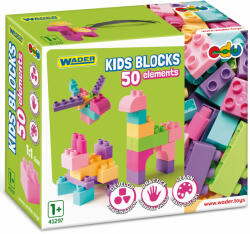 Wader Kids Blocks pasztell építőelemek 50 db-os szett - Wader (41297) - jatekshop
