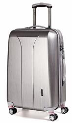 March Yearz NEW CARAT ezüst cirmos négykerekű közepes bőrönd Y088-M