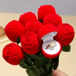VIVVA® 1db bársony rózsa gyűrű doboz | ROSABOX