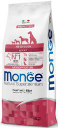 Monge Adult MONOPROTEIN All Breeds marha-rizs száraztáp kutyának 15kg